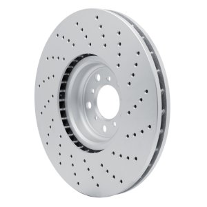 BMW X5 Brake Rotor (1) - Left Front - R1 Concepts - Drilled Carbon Alloy GeoMET - `15-`19